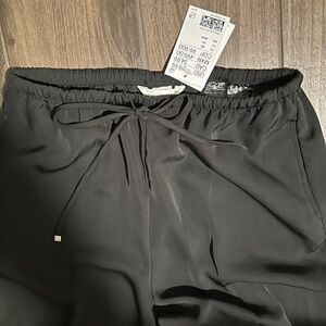 H&M Black Drawstring Waist Pull-On Pants